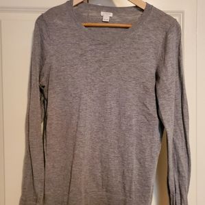 J.crew grey crew neck sweater